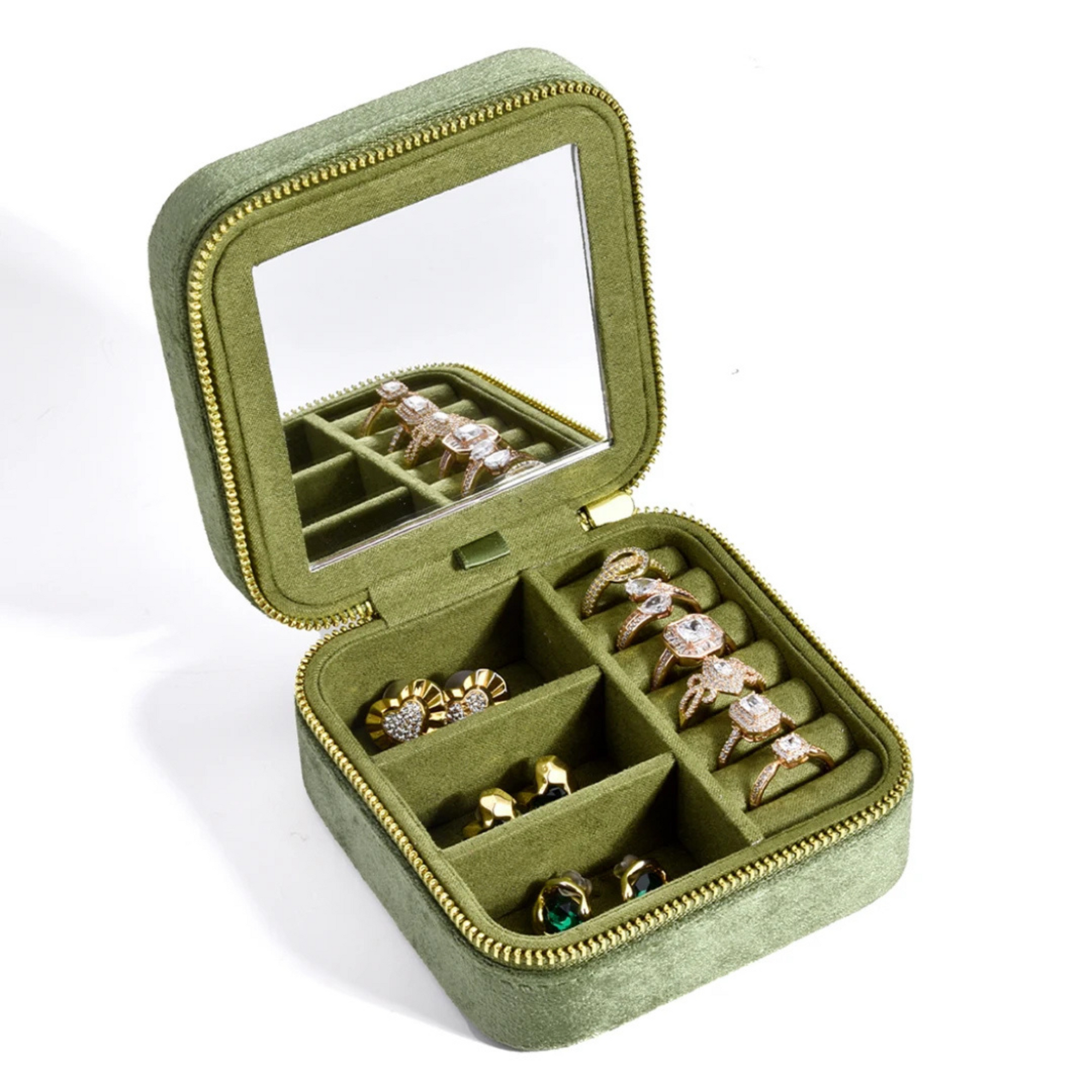 Boite Bijoux Poche Velours Compacte