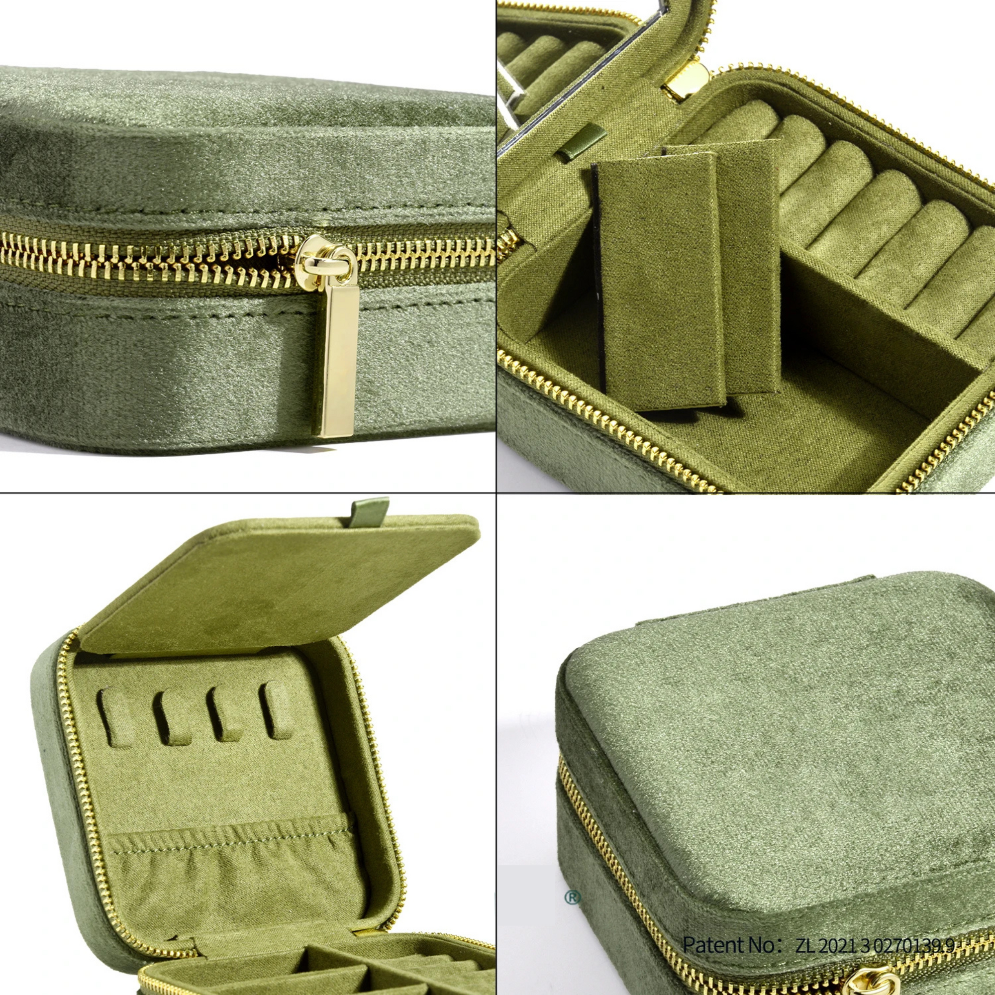 Boite Bijoux Poche Velours Compacte