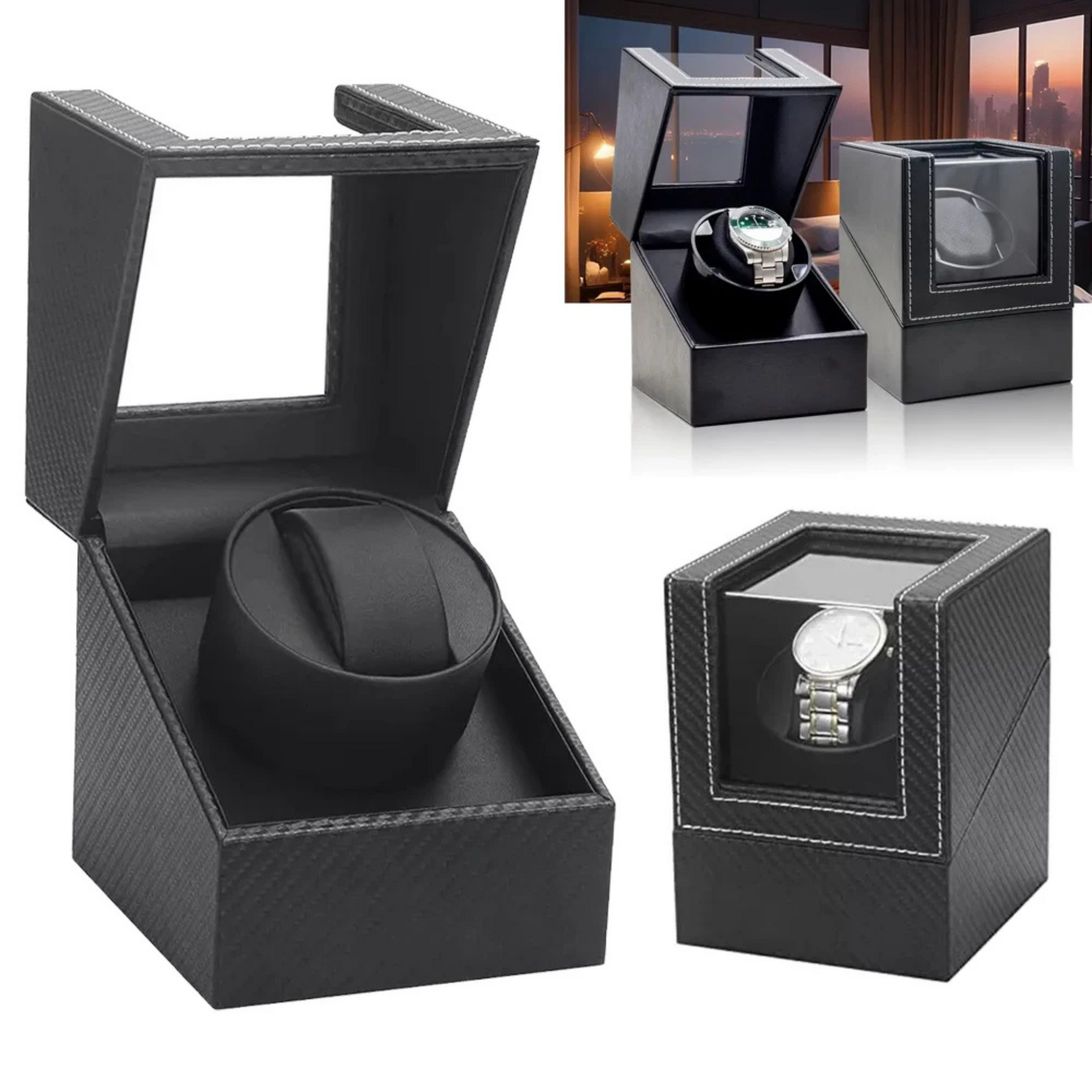 Remontoir Montre Bois Compact Moderne