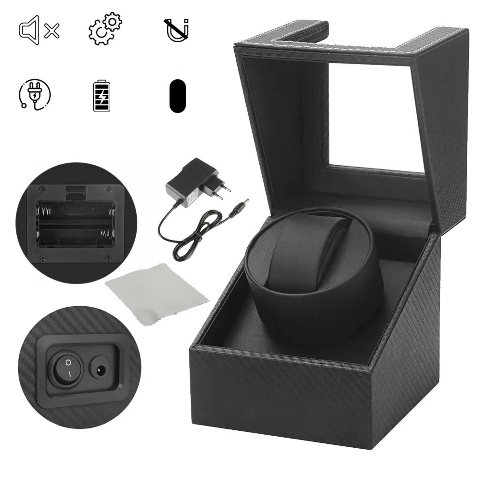 Remontoir Montre Bois Compact Moderne