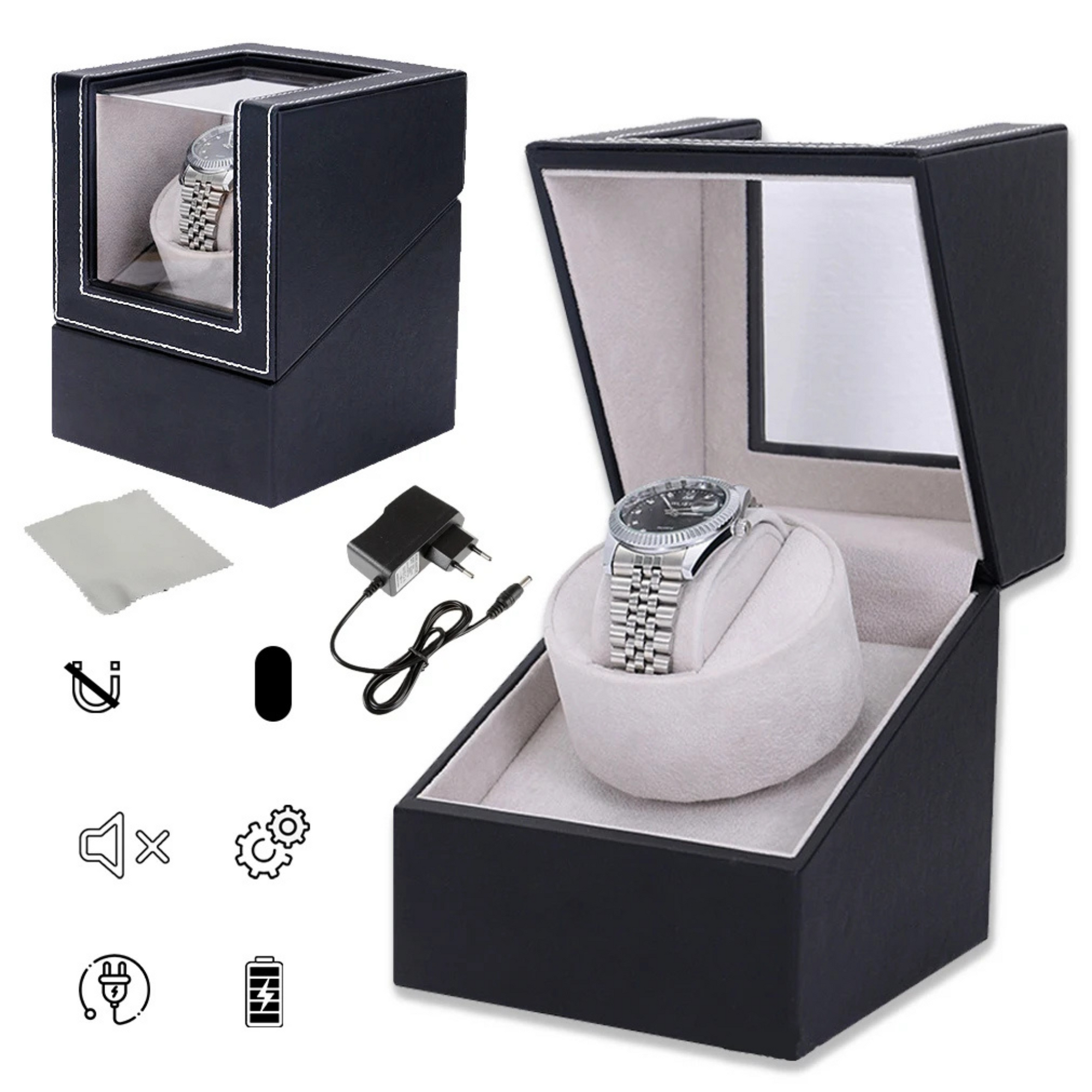 Remontoir Montre Bois Compact Moderne