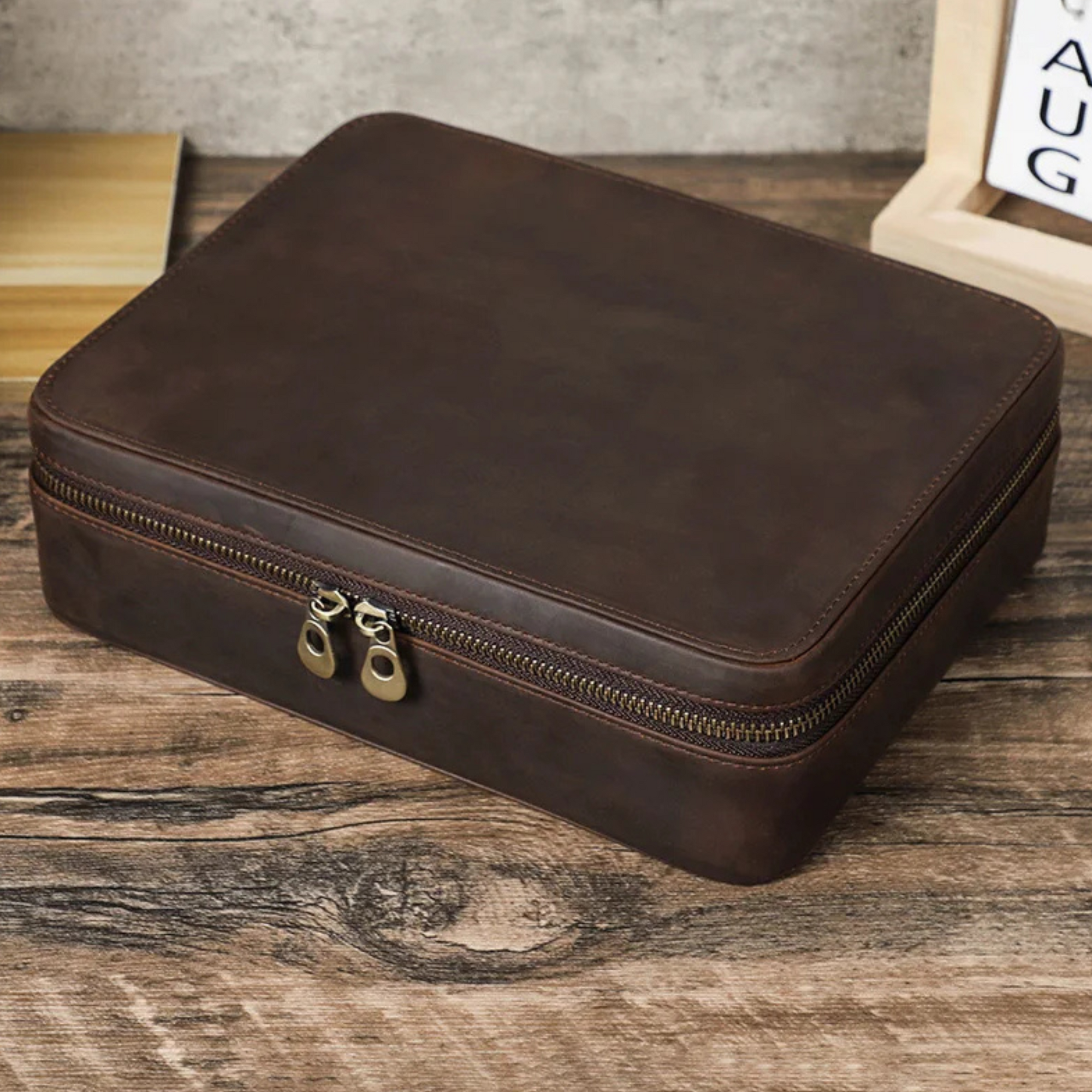 Boite Montres Cuir Vieilli 10 Places