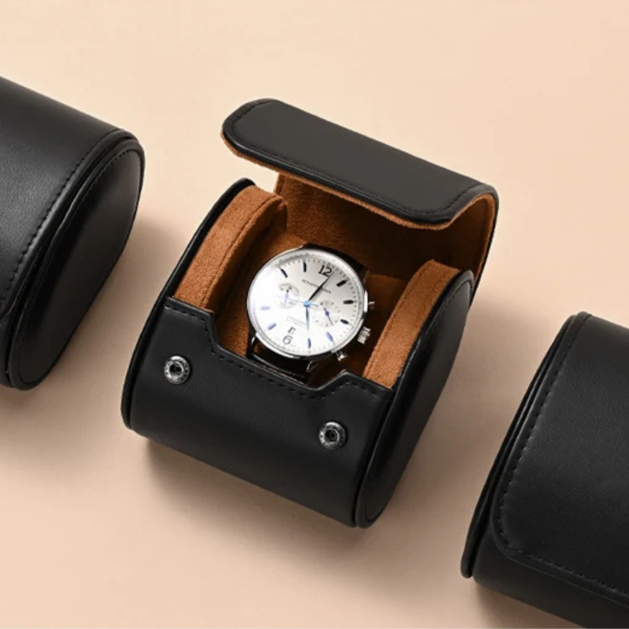 Boîte Montre Cuir Premium Vitrine Voyage