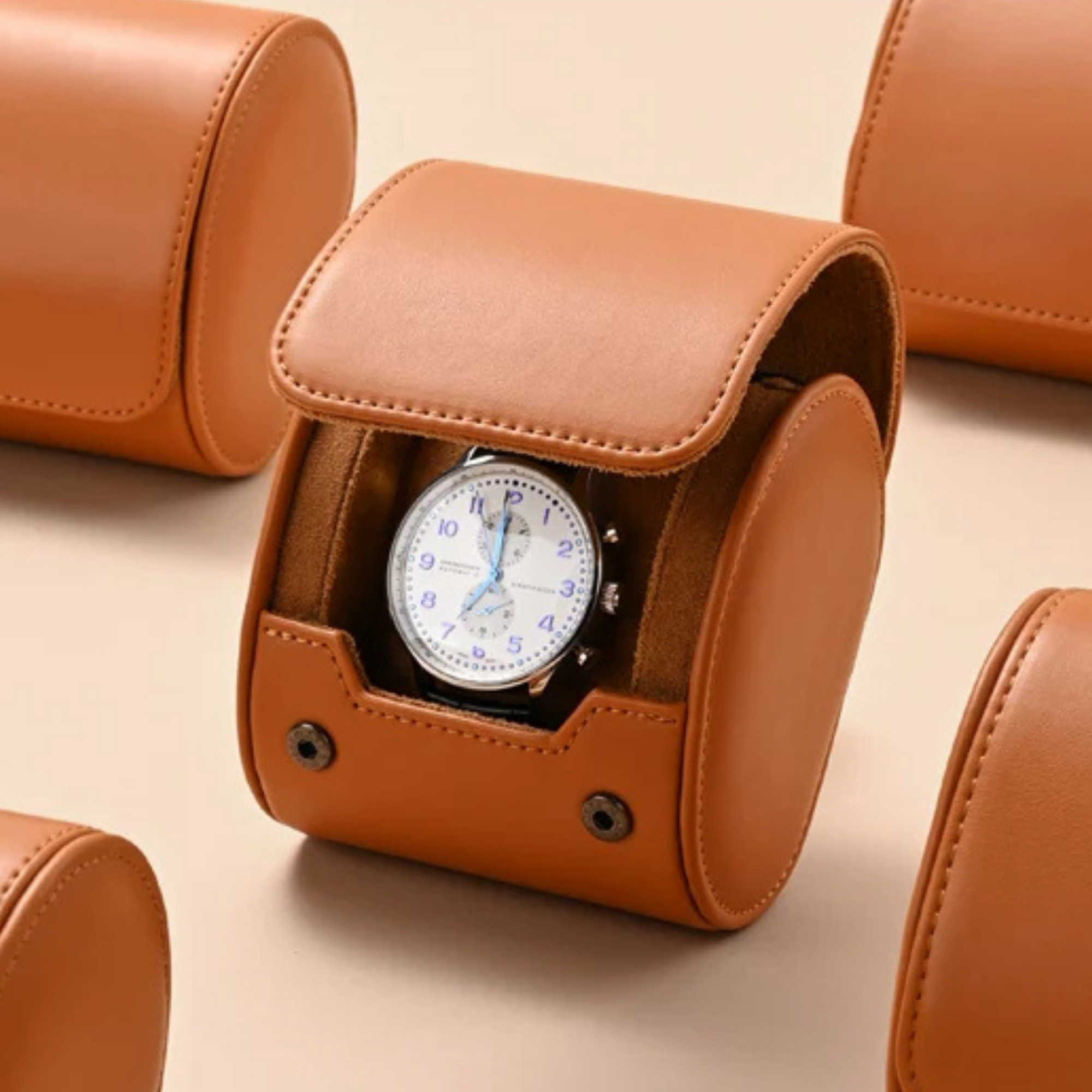 Boîte Montre Cuir Premium Vitrine Voyage