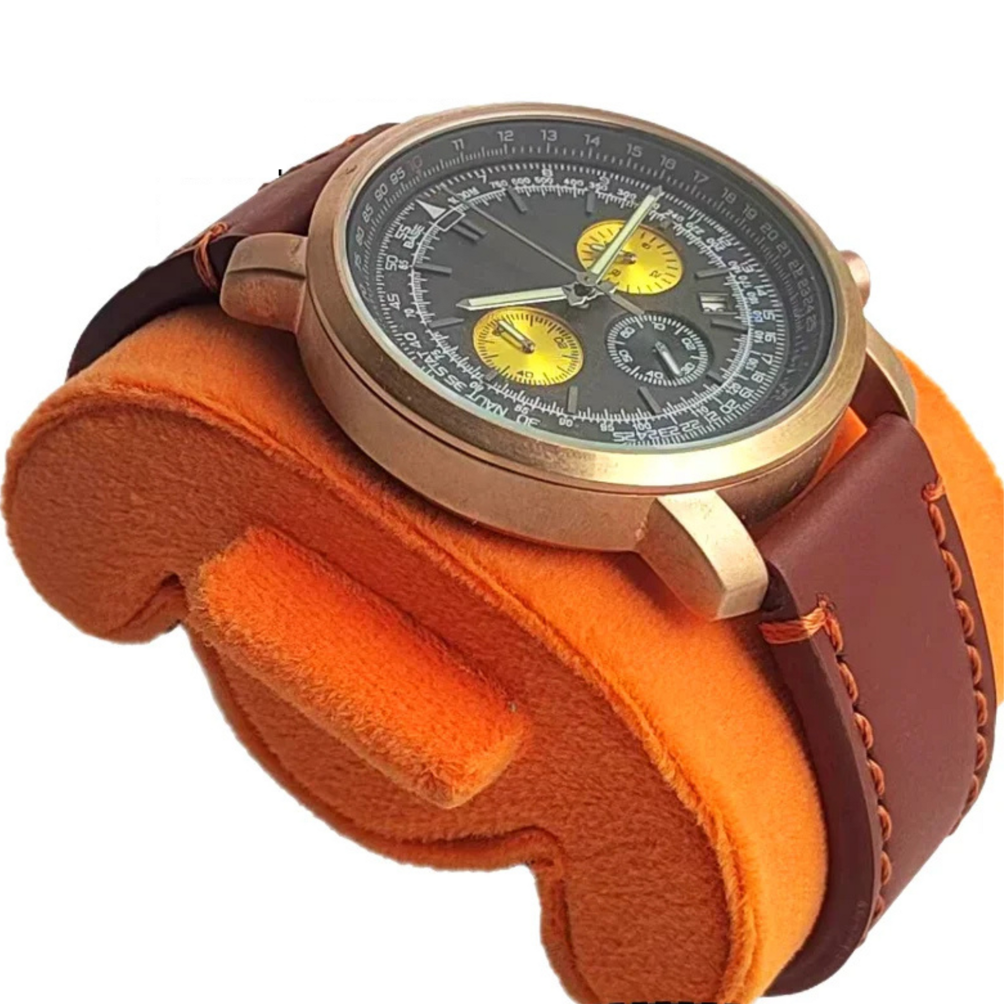 Boîte à Montres Cuir Hexagonale Texturée