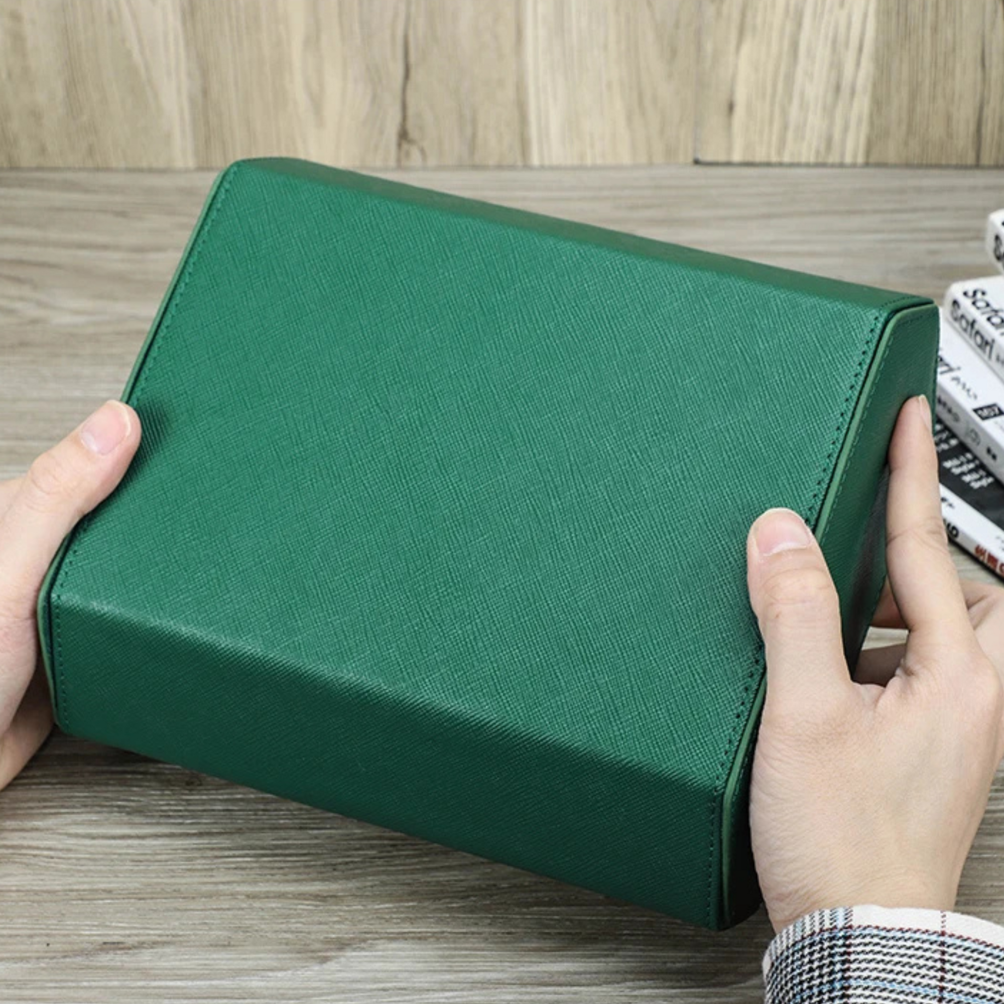 Etui Hexagonal Cuir 6 Montres