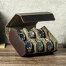 Etui Hexagonal Cuir Velours 6 Montres