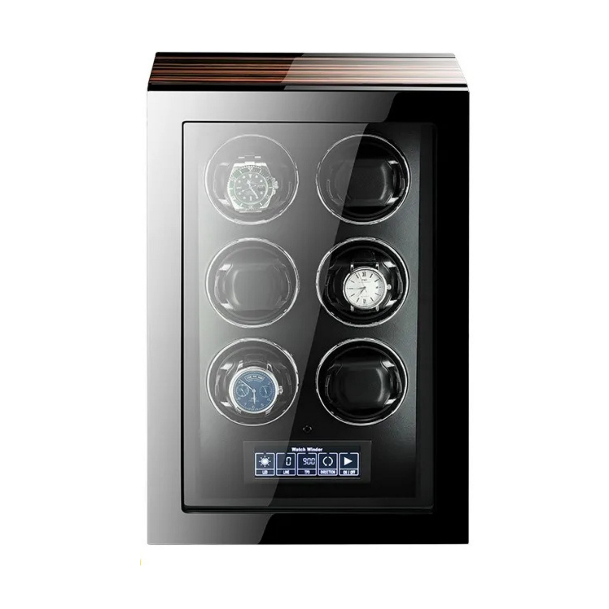 Remontoir Montre Bois Verre Japonais 2 ou 6 Places