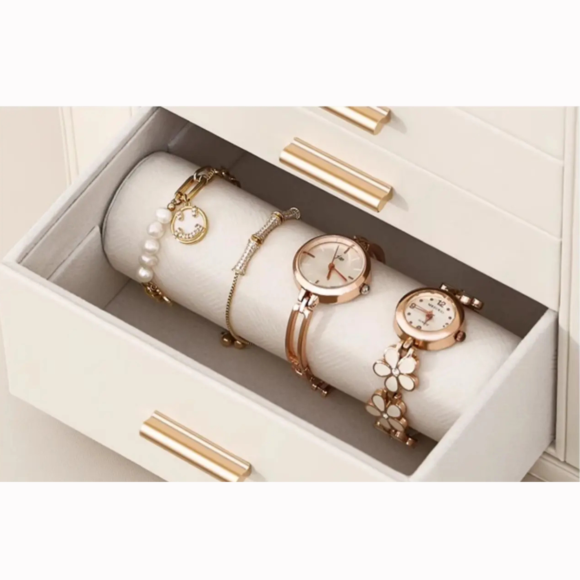 Armoire Bijoux Bois Blanche Éclat Élégant