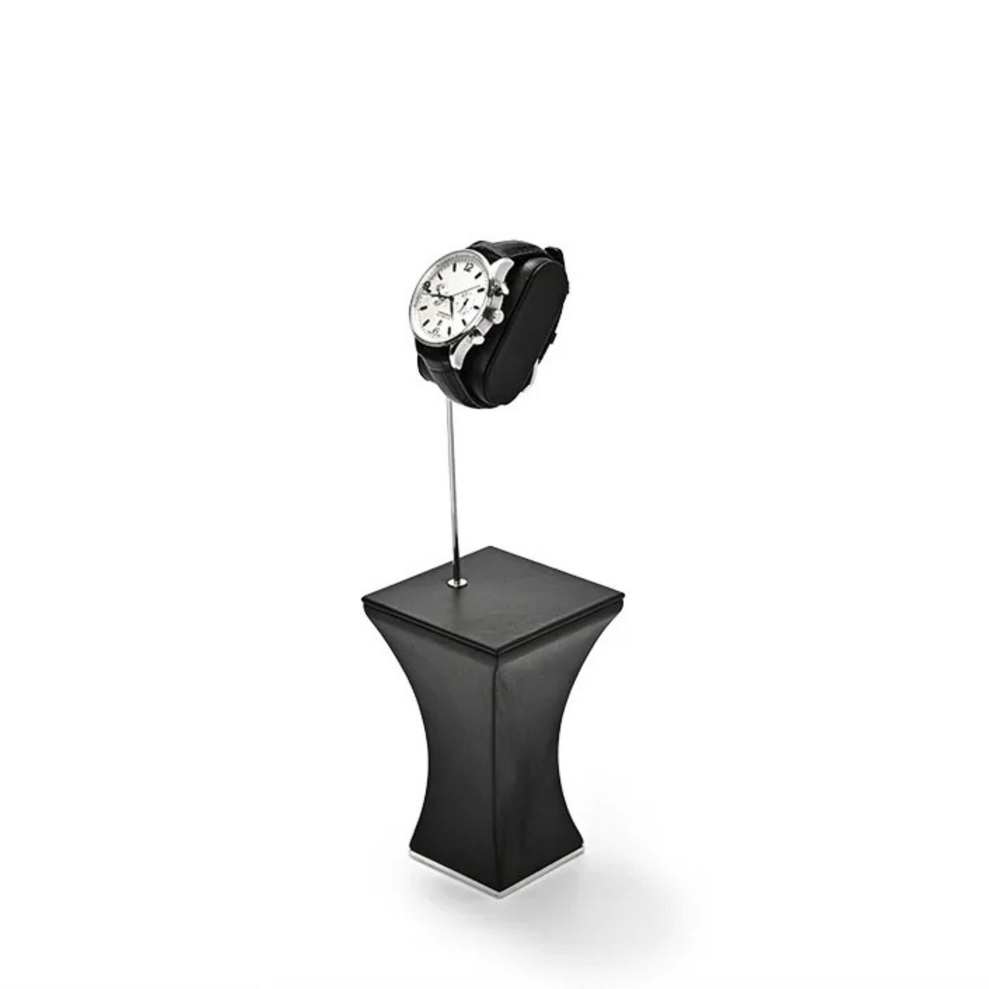 Présentoir Montre Velours Métal Brossé Vitrine