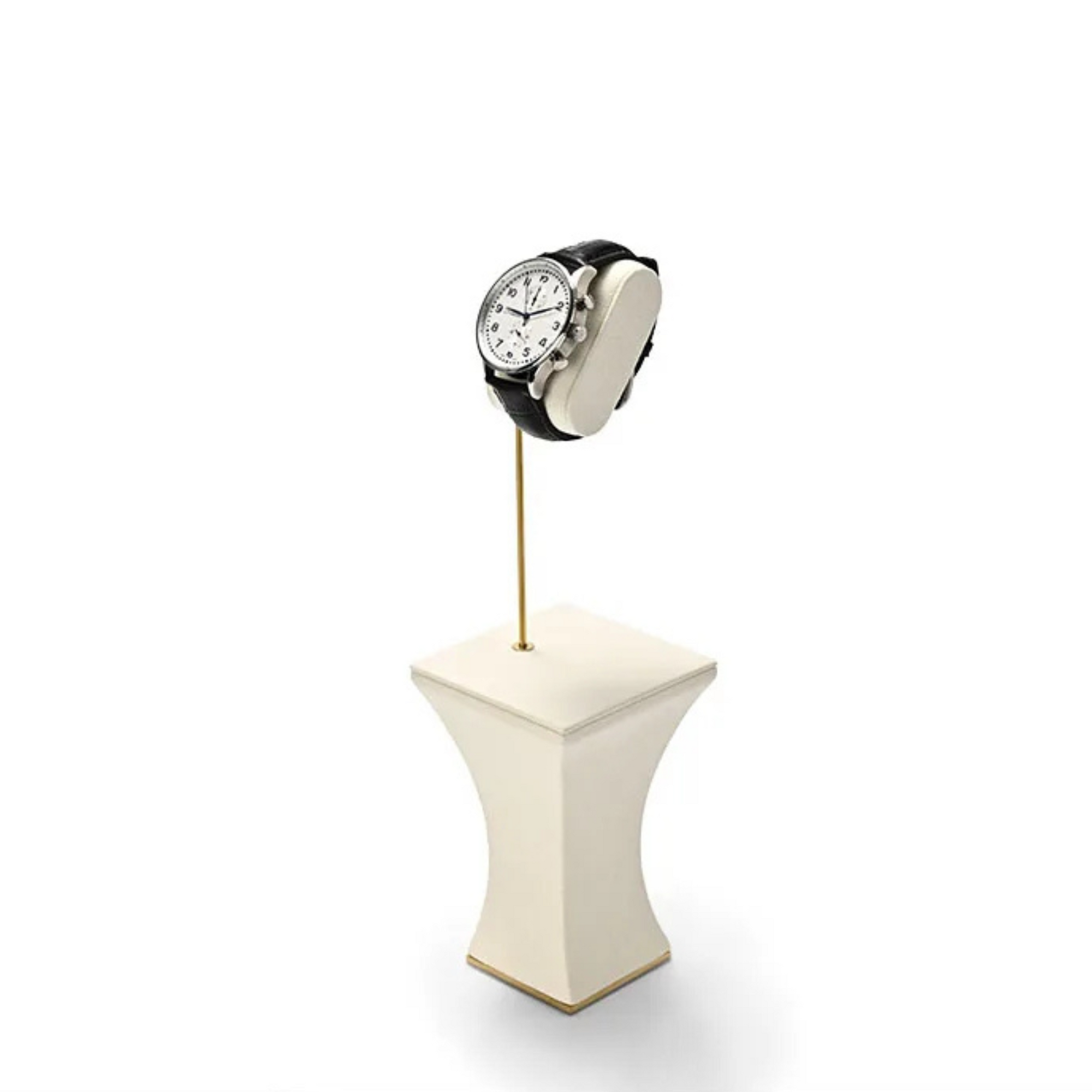 Présentoir Montre Velours Métal Brossé Vitrine