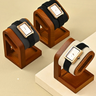 Présentoir Montre Bois Massif Double Microfibre