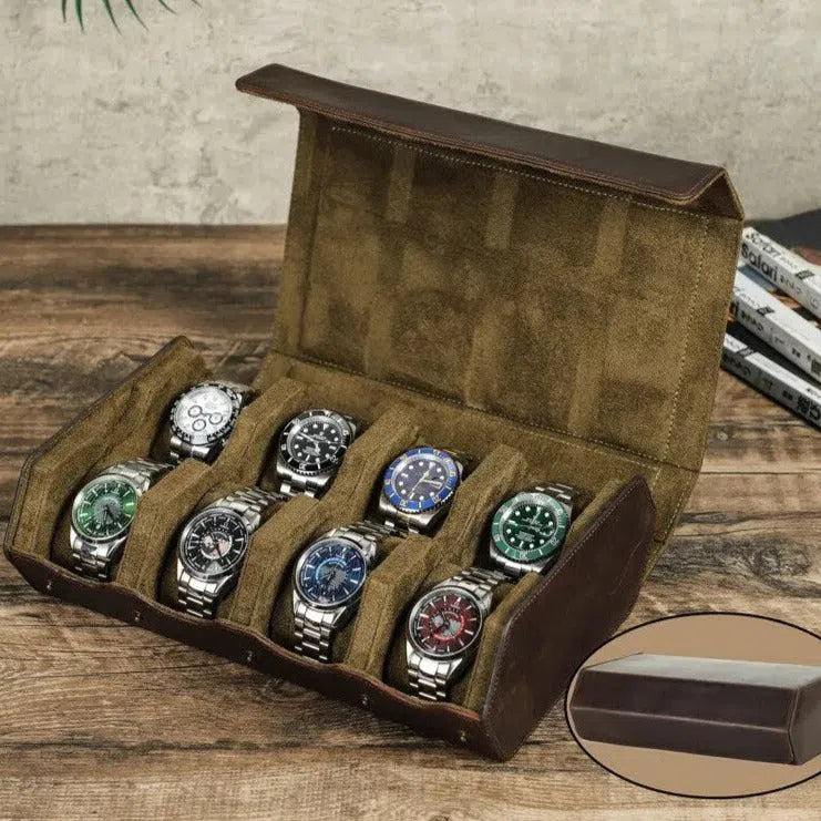 Étui Montre Cuir Élin Rétro 8 Places