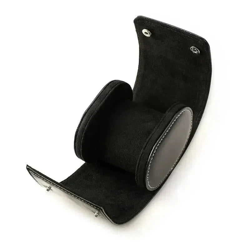 Étui Montre Cuir Solo Noir Voyage