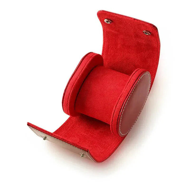 Étui Montre Cuir Rouge Solo Voyage