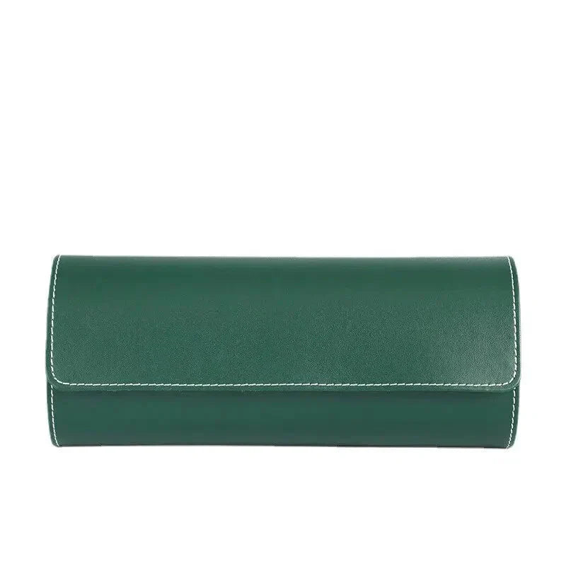 Étui Montre Cuir Velours Trio Vert 3 Places