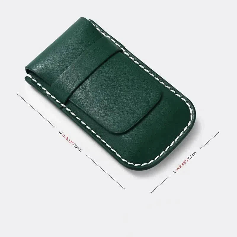 Étui Montre Cuir Croco Émeraude Solo Voyage