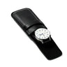 Étui Montre Cuir Simple Noir Voyage