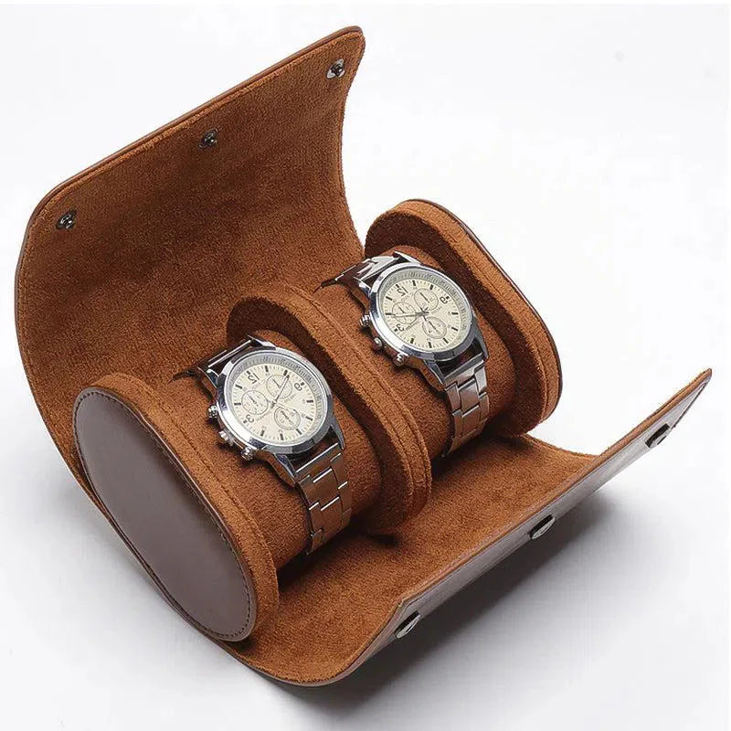 Étui Montre Skai Noir 2 Places