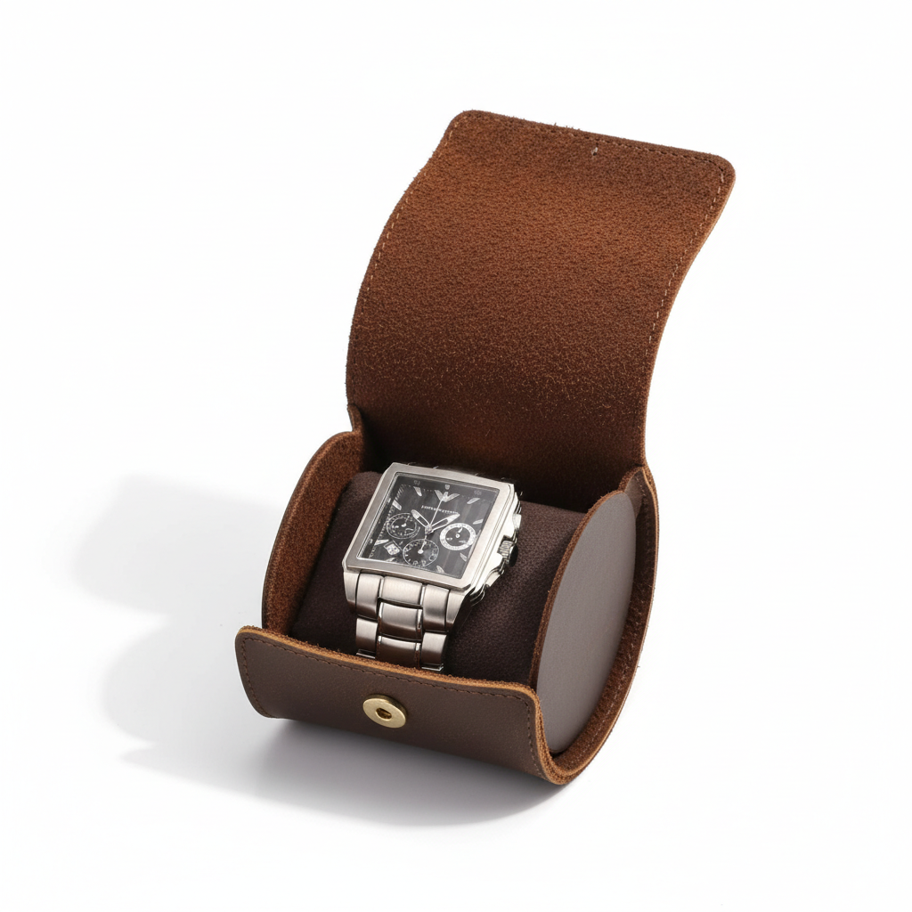 Étui Montre Cuir Lot 3 Vintage