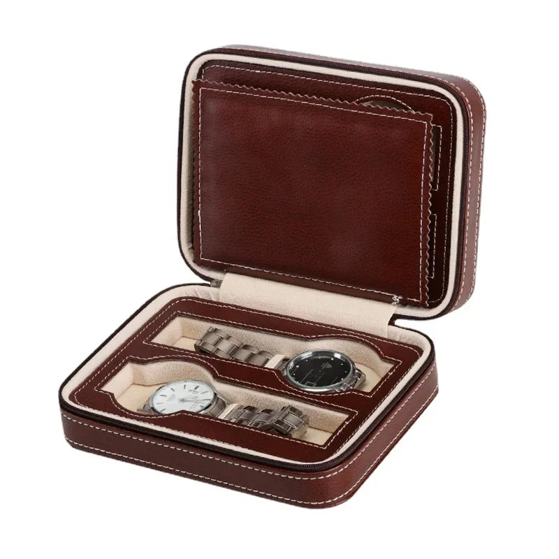 Étui Voyage Montres Cuir 4 Emplacements