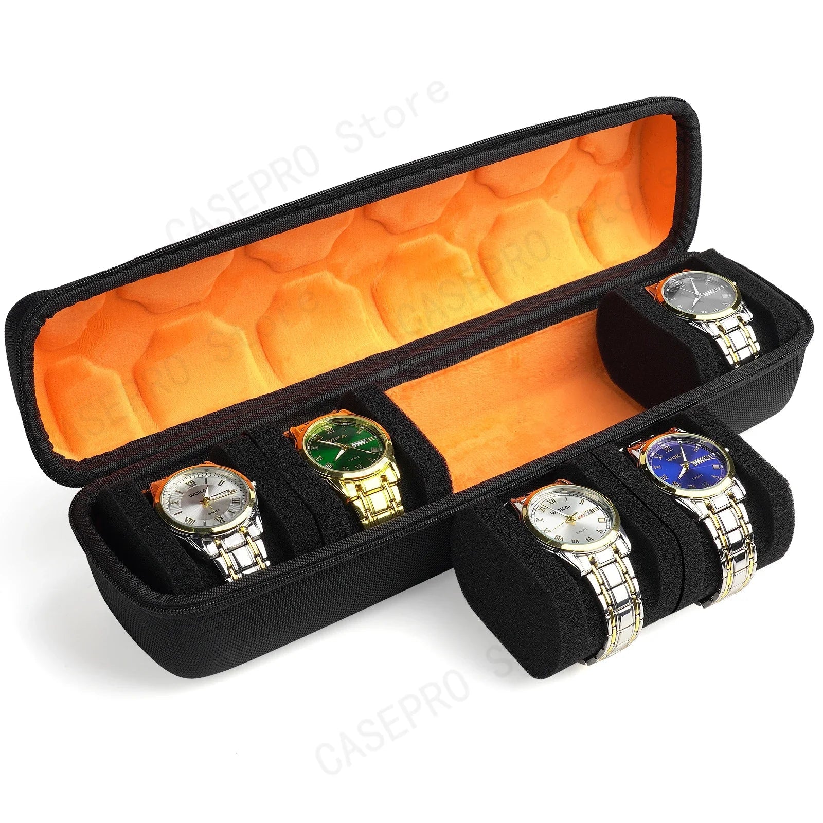 Étui Montre Cuir Rigide 5 Emplacements