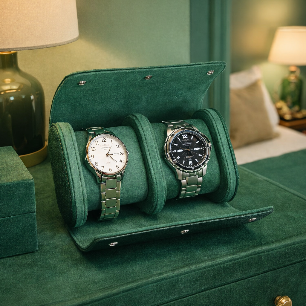 Étui Voyage Montre Cuir Rouleau Premium