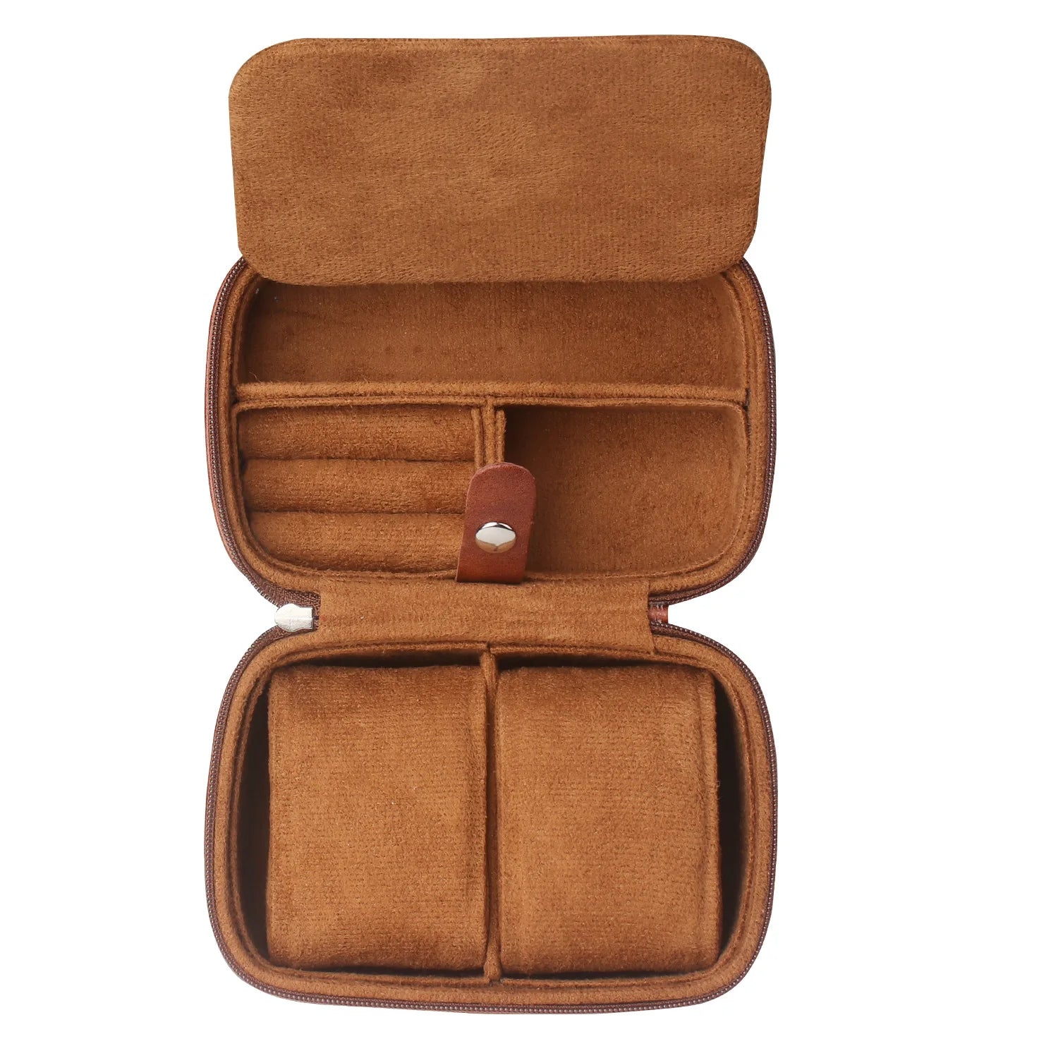 Étui Montres Cuir Véritable 2 Emplacements Voyage