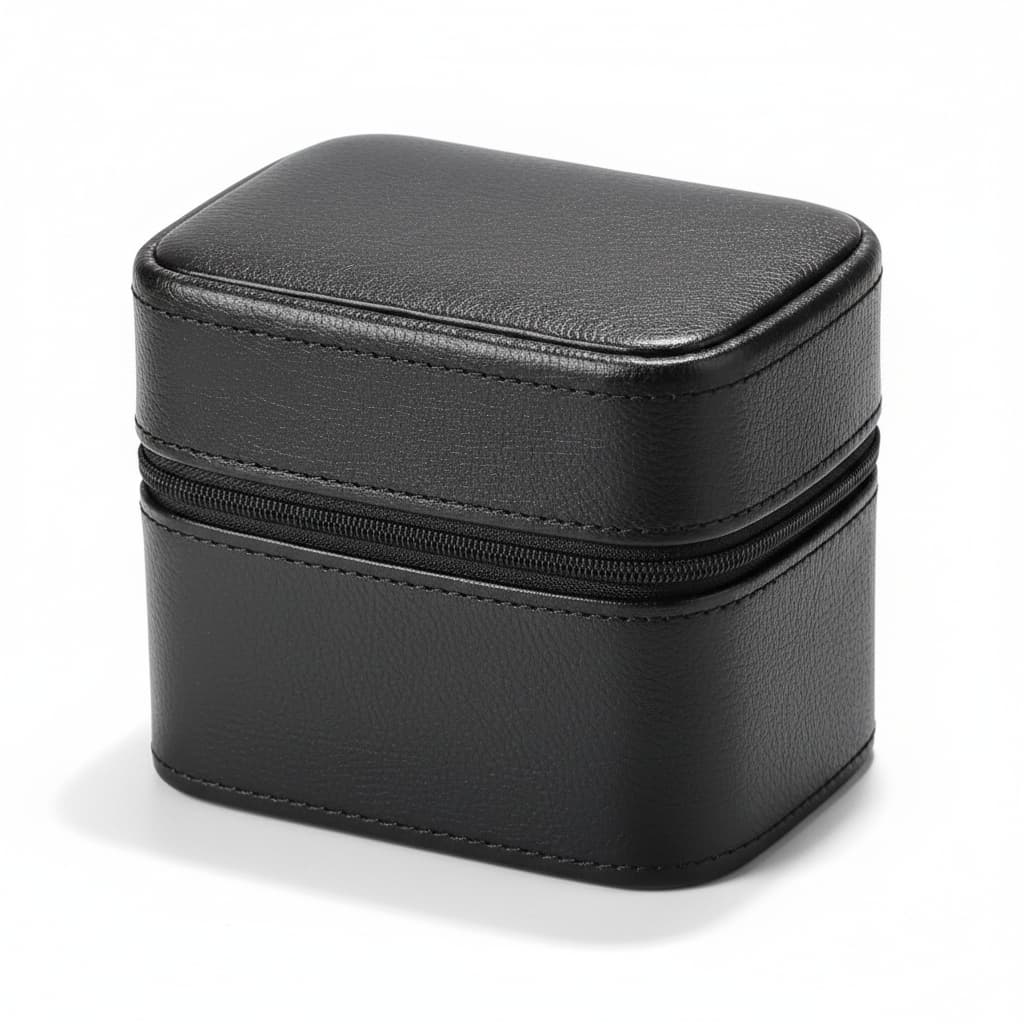 Étui Montres Cuir Véritable 2 Emplacements Voyage