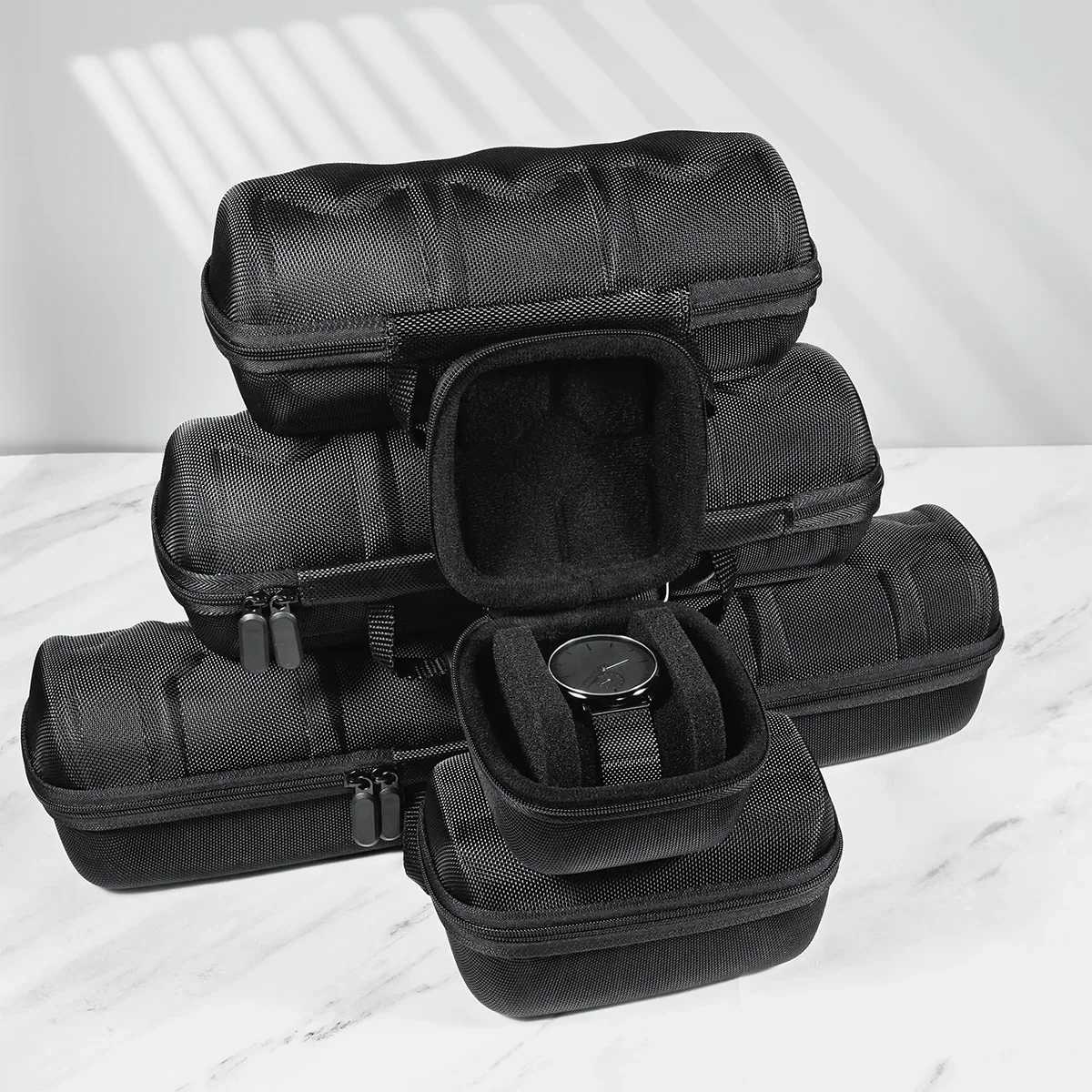 Étui Montre Voyage Rigide Plastique 15 Emplacements