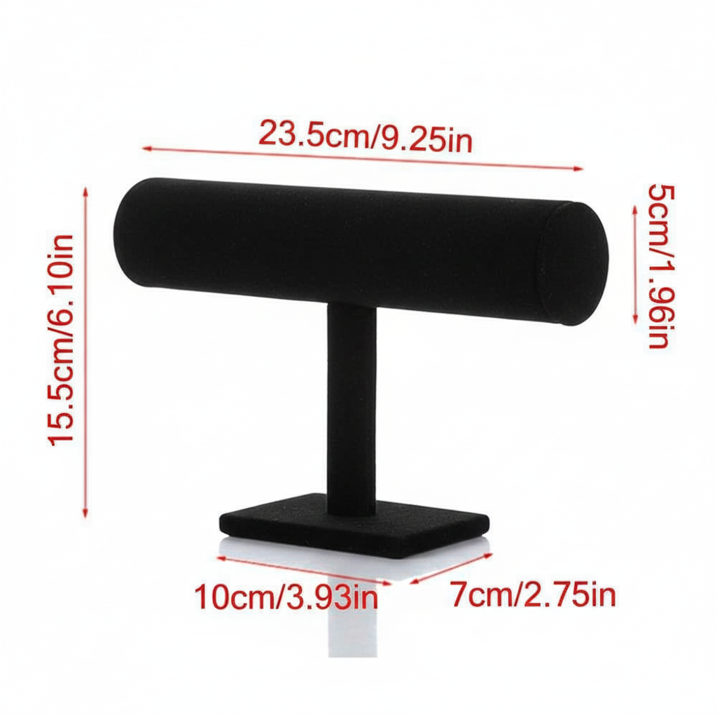 Présentoir bracelet noir velours