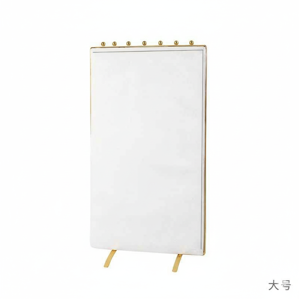 Présentoir à Bijoux Design en Velours Métal Doré – Format Vertical