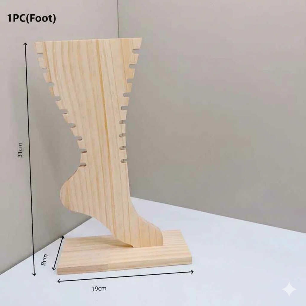 Présentoir bracelet cheville bois