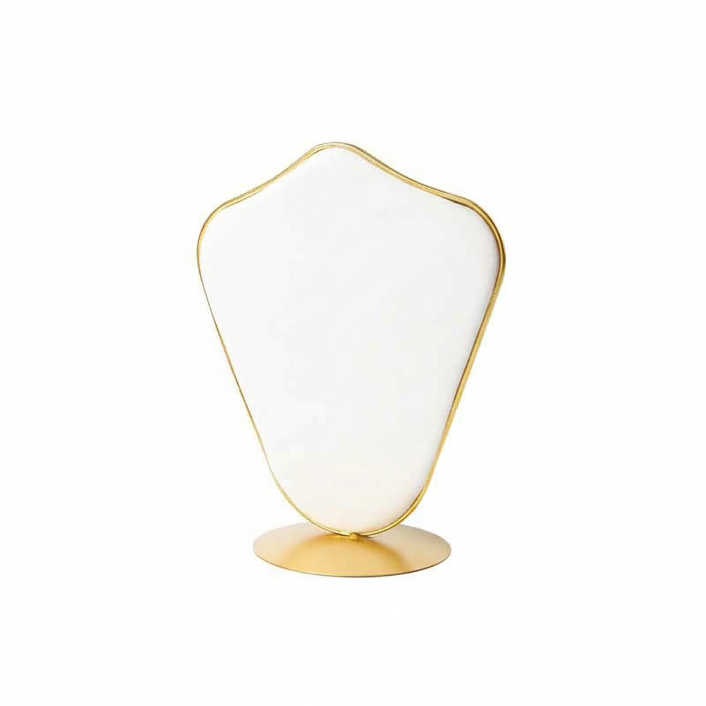 Présentoir à Bijoux Design Velours & Métal Doré – Forme Goutte Élégante