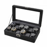 Boîte Montres Cuir Litchi Vitrine Multi-Capacité