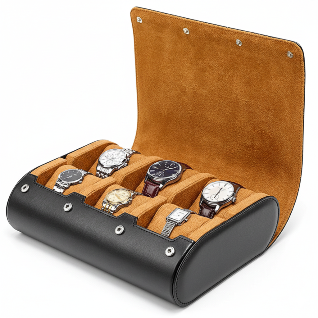 Coffret Montre Cuir Voyage 6 Places Stable