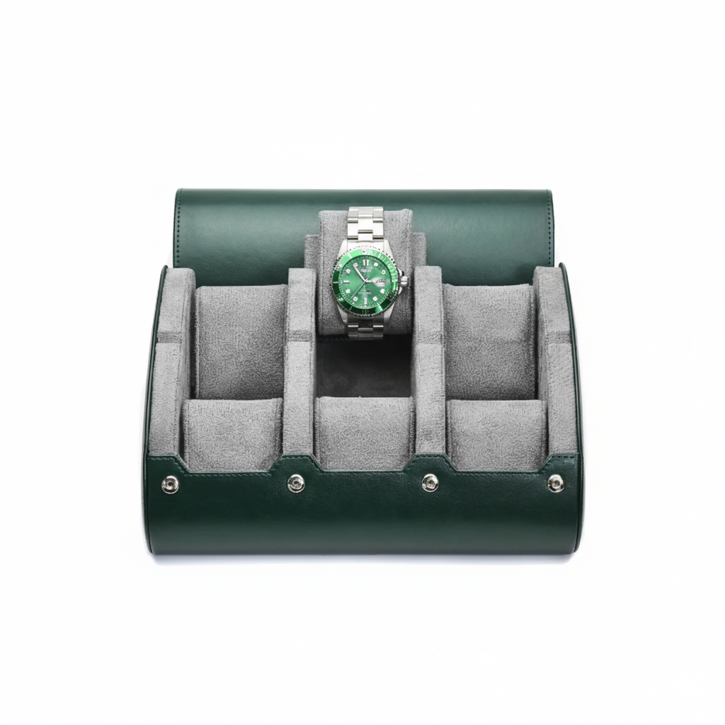 Étui Montre Cuir Rouleau 3 ou 6 Places