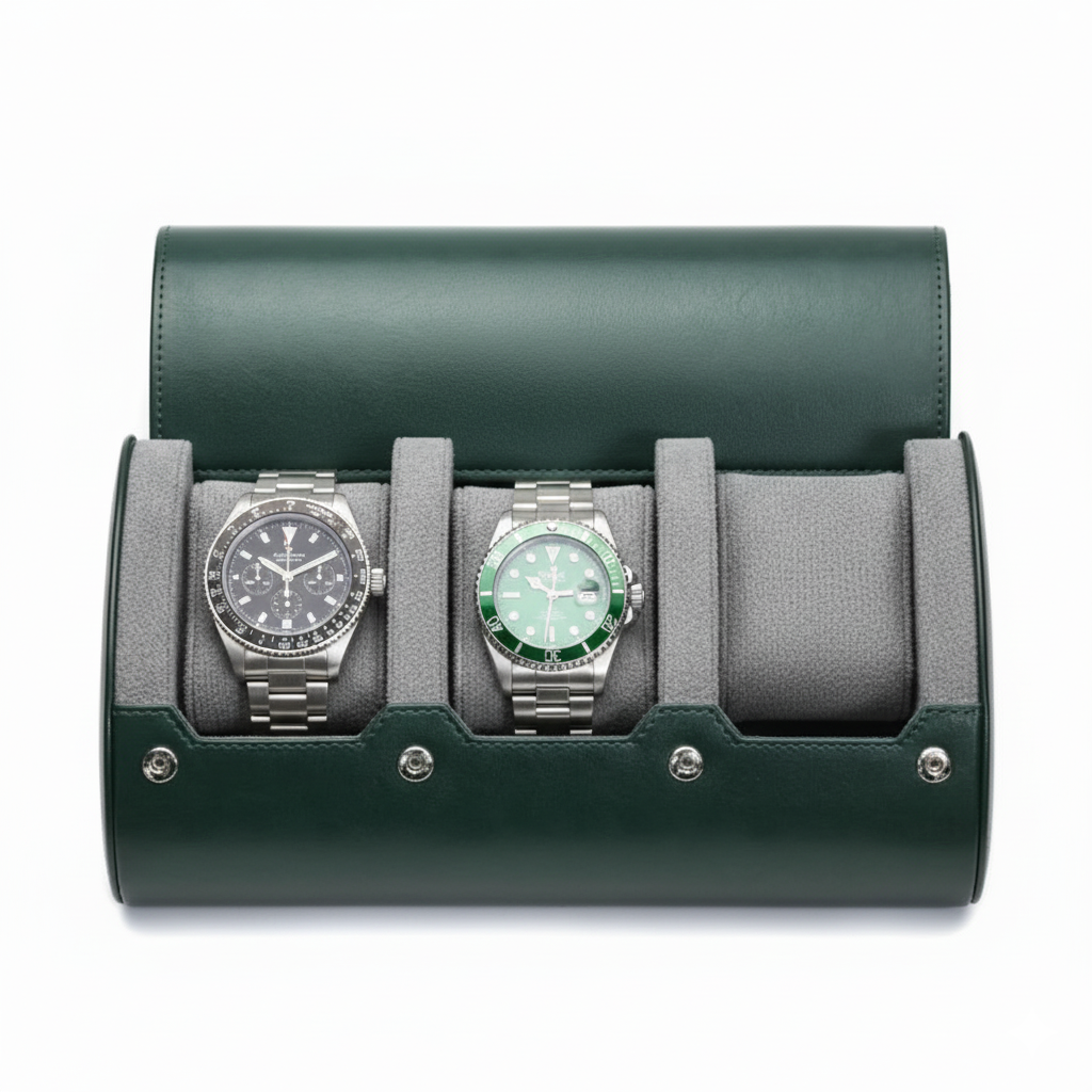 Étui Montre Cuir Rouleau 3 ou 6 Places