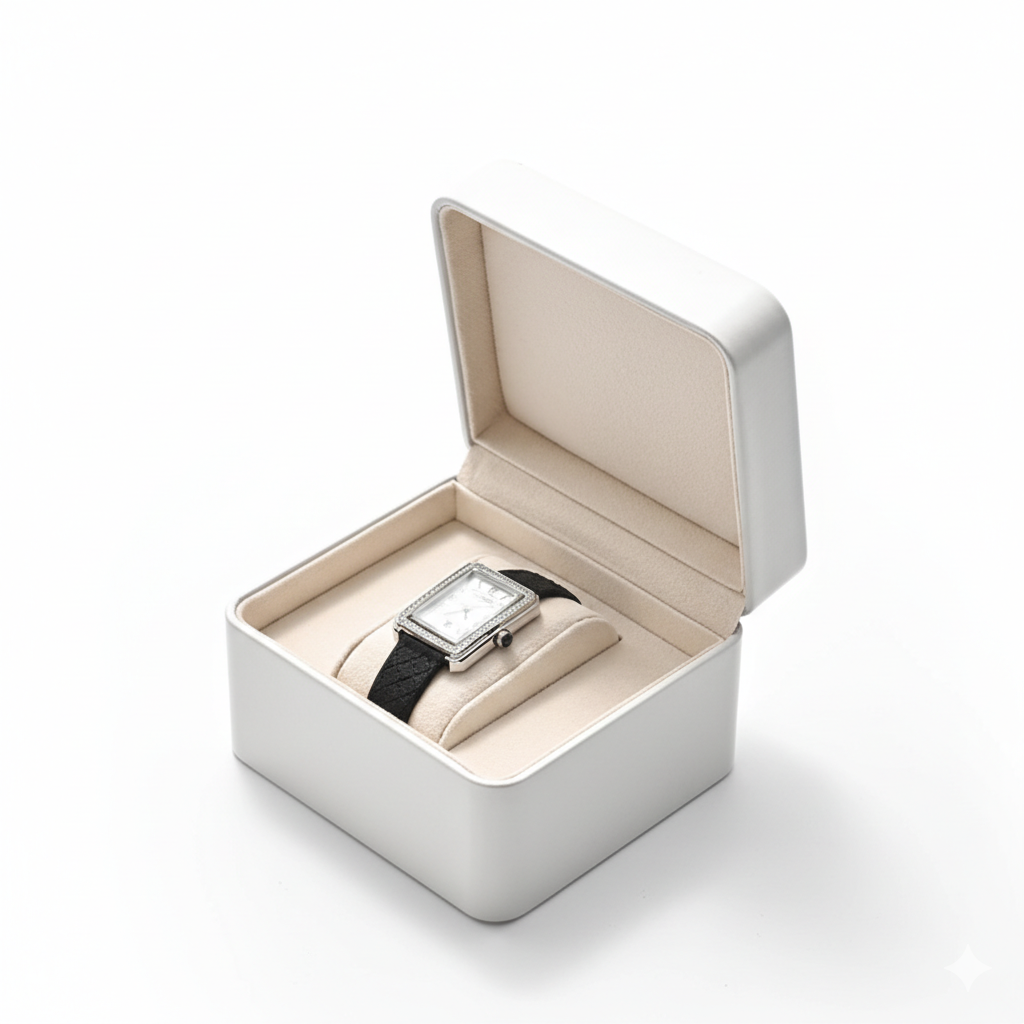 Boîte Montre Cuir Simili Écrin Compact
