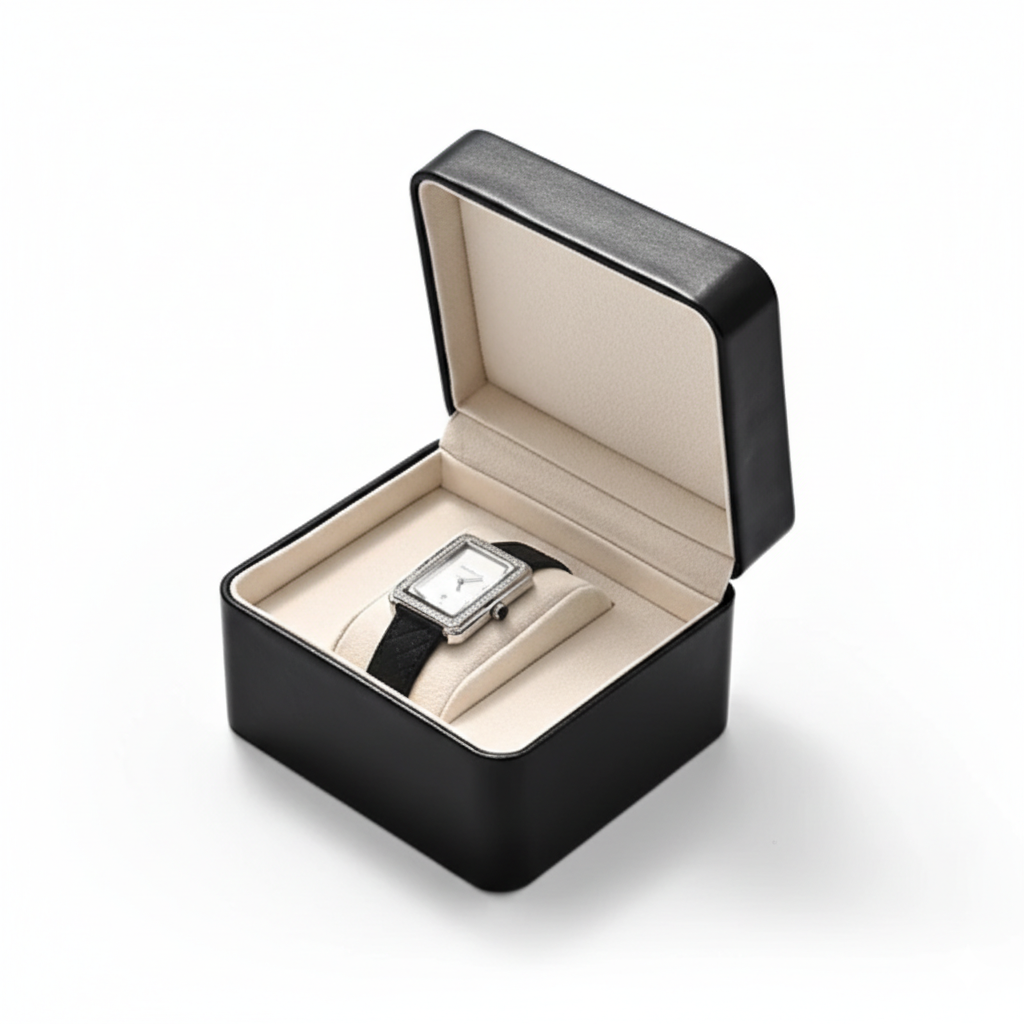 Boîte Montre Cuir Simili Écrin Compact