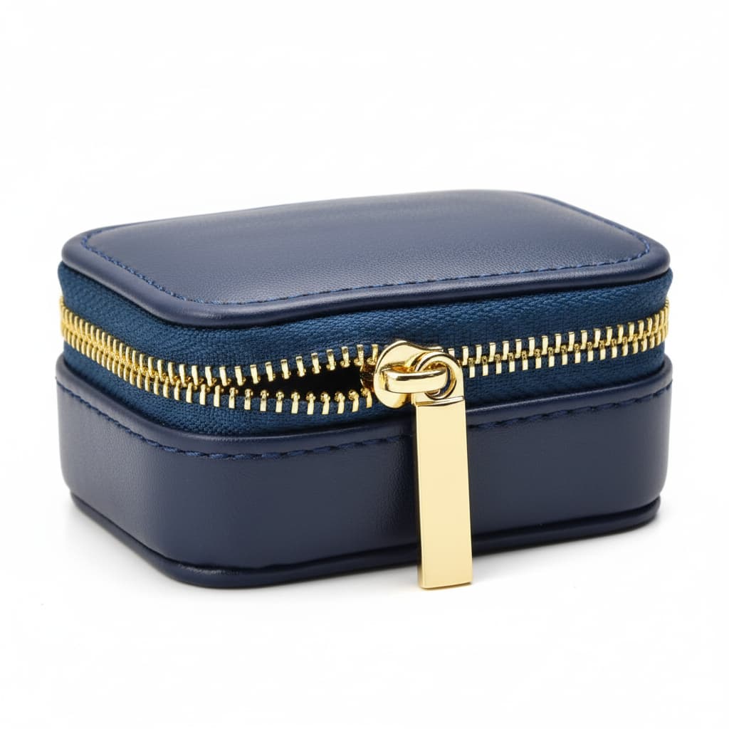 Boîte à Bijoux Simili Cuir Velours Mini Zip