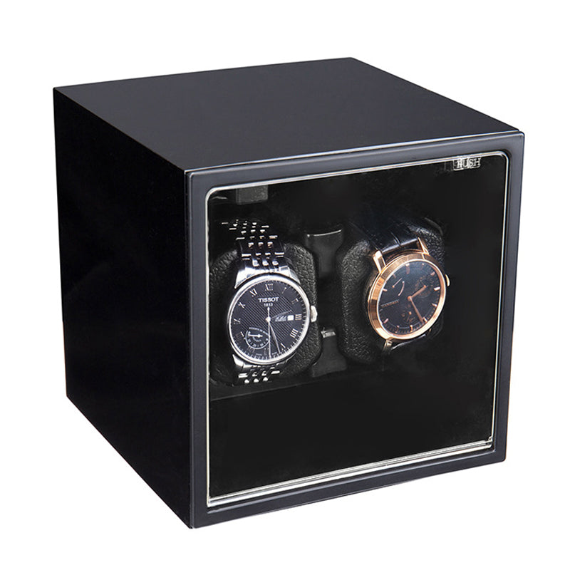Remontoir Montre Cube Bois 2 Slots