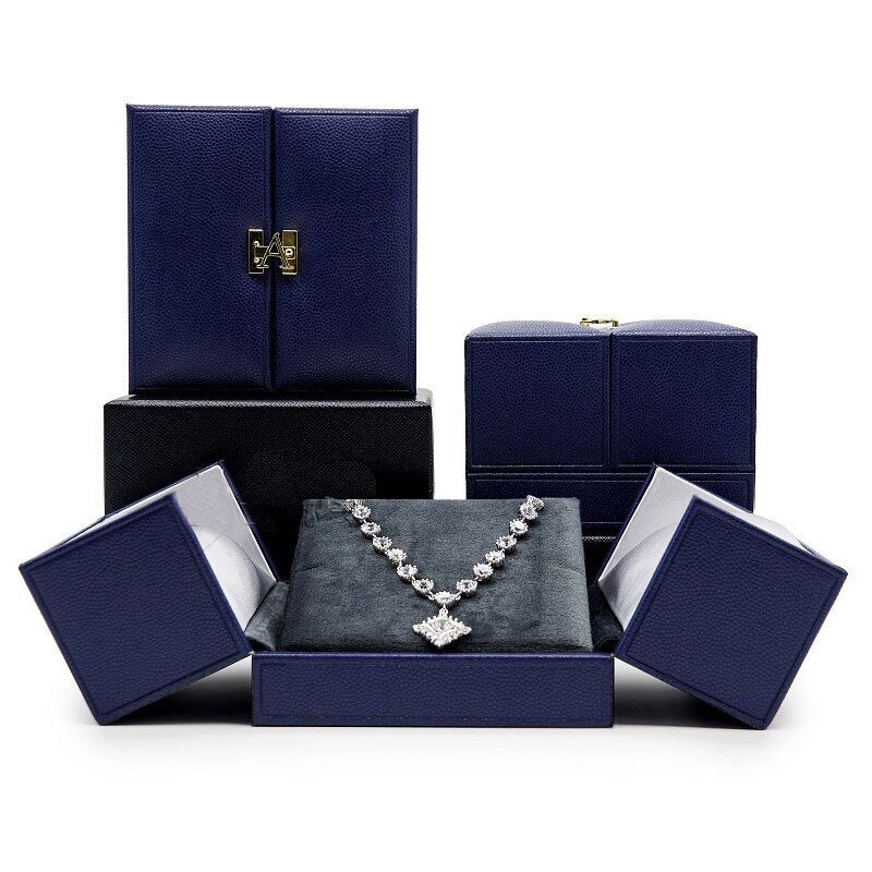 Boîte Bijoux Velours Fermoir Doré Luxe