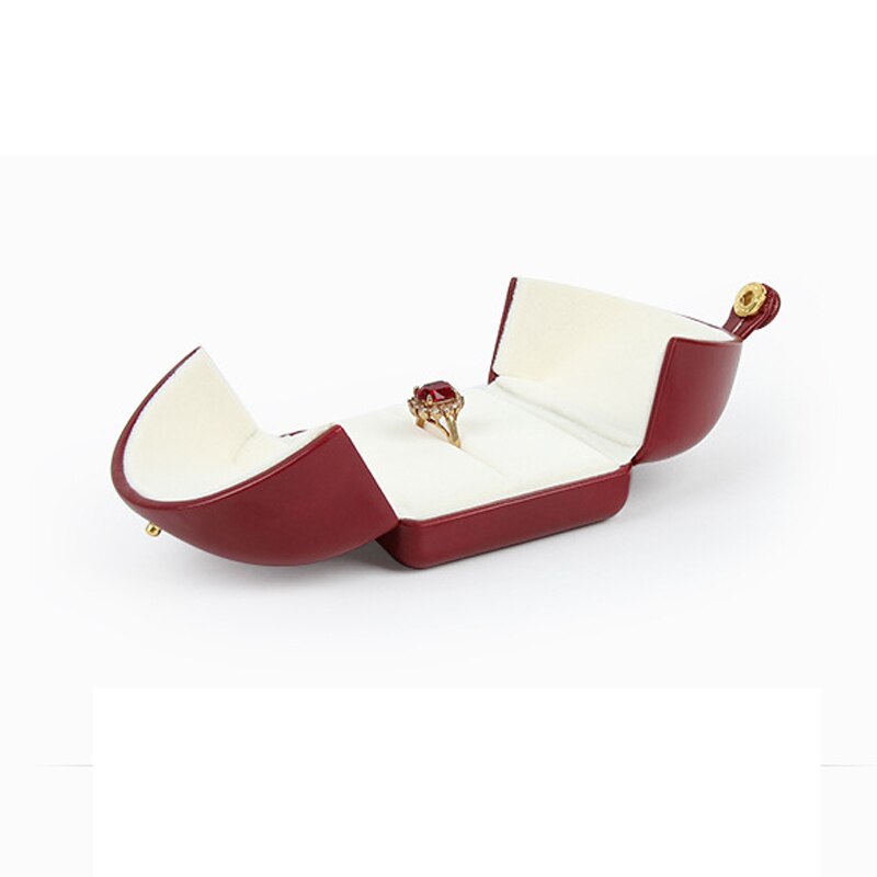 Boîte Bijoux Rouge Velours Verni Luxe