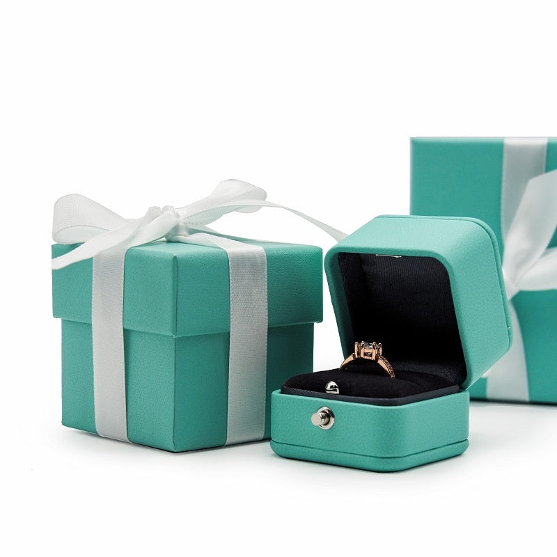Boîte Bague Mariage Velours Cérémonie