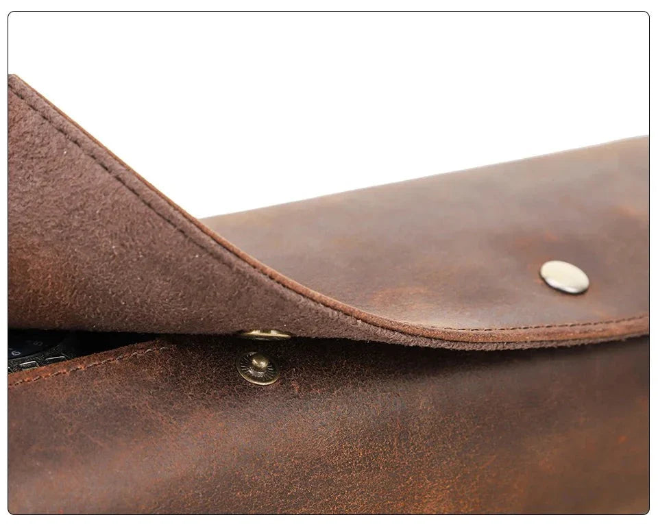 Etui Montre Cuir Veritable Marron 4 Places