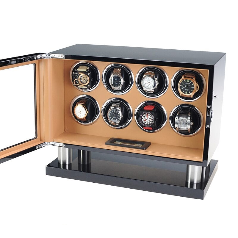 Remontoir Montre Bois 8 Slots Mécanique