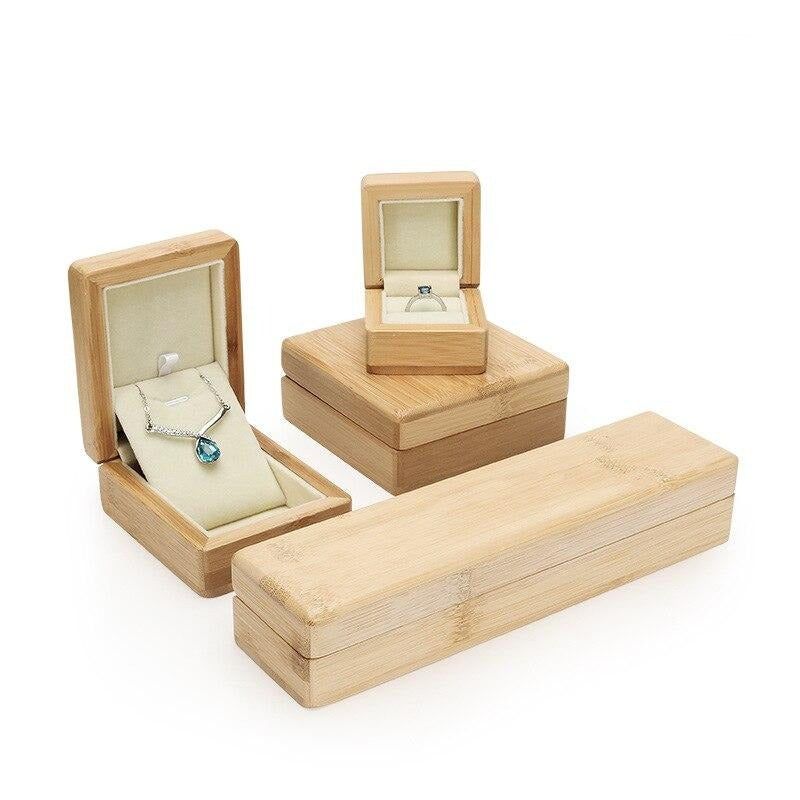 Boîte Bijoux Bois Compact Rangement Voyage