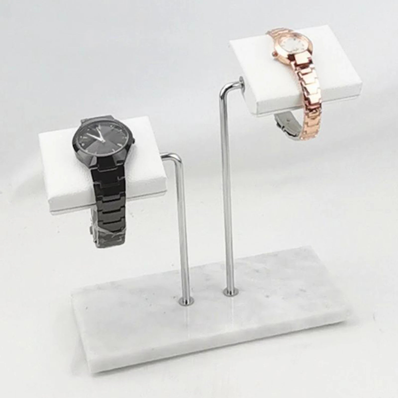 Présentoir Montre Marbre Doré Double Bracelet