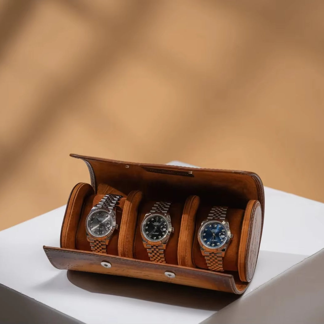 Étui Montre Cuir 3 Places Nomade Trio